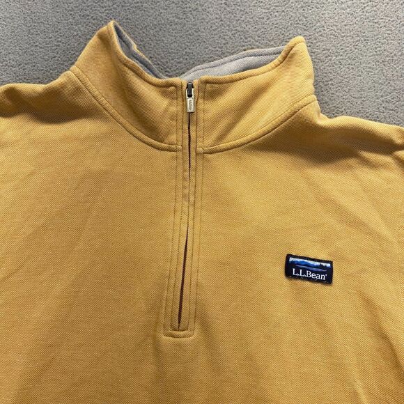 L.L. Bean Men’s 1/4 Zip Pullover Casual Sweater Size XL  Tall Cotton,Long Sleeve - Picture 10 of 11
